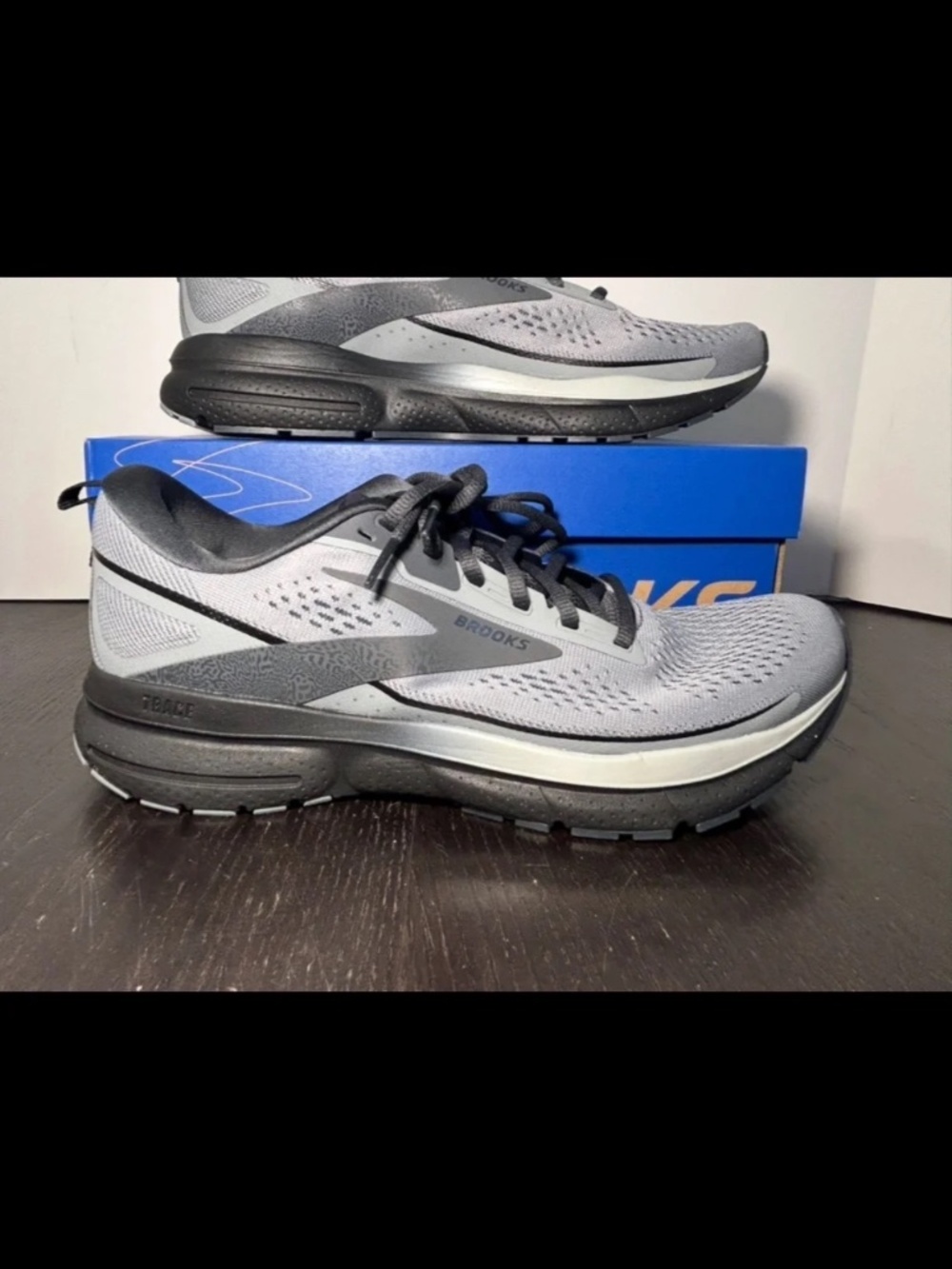 Brooks Trace 3 Running Shoes Sneakers Grey/Black/Ebony Mens Size 8.5D